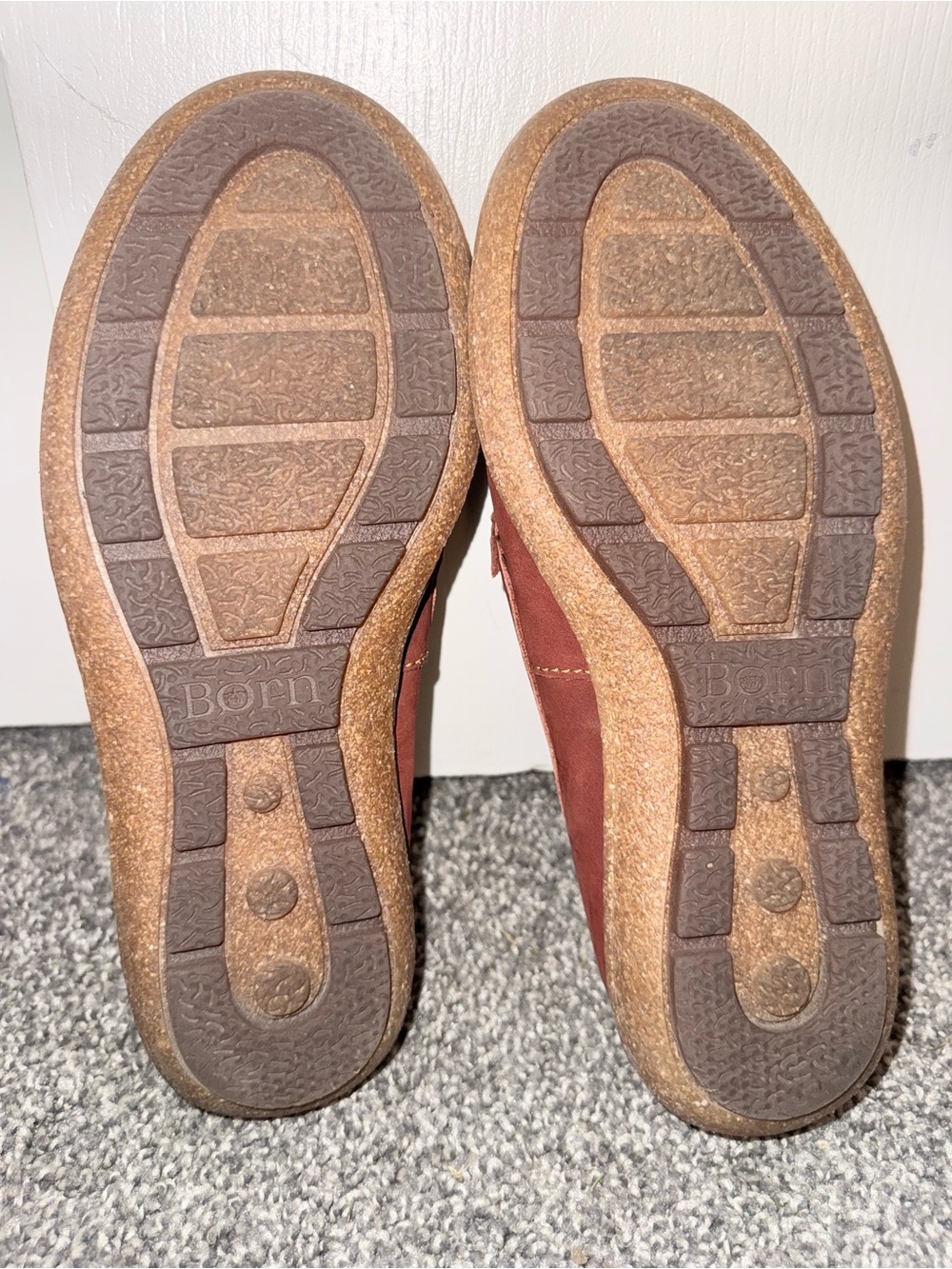 Born Nerina Womens Size 9 M/W Red Brown Leather Slip On Penny Loafer Shoes - Picture 9 of 10